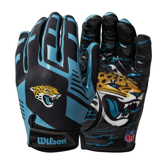 Wilson NFL Stretch Fit Football Gloves - Youth Jacksonville Jaguars