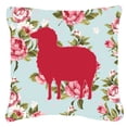thumbnail image 2 of Caroline's Treasures Sheep Shabby Elegance Blue Roses Indoor/Outdoor Throw Pillow, 2 of 2