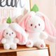 thumbnail image 2 of Rabbits Muppet Toys Reversible Carrots Strawberrys Bunny Pillow Plush Toy Doll For Boys Girls, 2 of 5