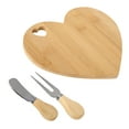 thumbnail image 2 of DAMAI Heart Shaped Cutting Board, Portable Cheese Board with knife & fork, Wooden Bread Cheese Charcuterie Serving Platter, Thank You Gift Box for Guest Wedding Birthday Valentines, 2 of 9