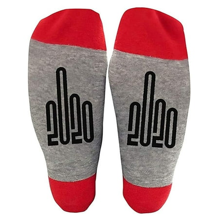 

Aunavey 1 Pair Middle Finger 2020 Sucks Funny Socks Women Men Unisex Christmas Novelty Socks