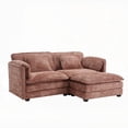 thumbnail image 2 of Modern Chenille Fabric Oversized Double Sofa 76.77*29.53*31.10inch with Footstool, 2 of 23
