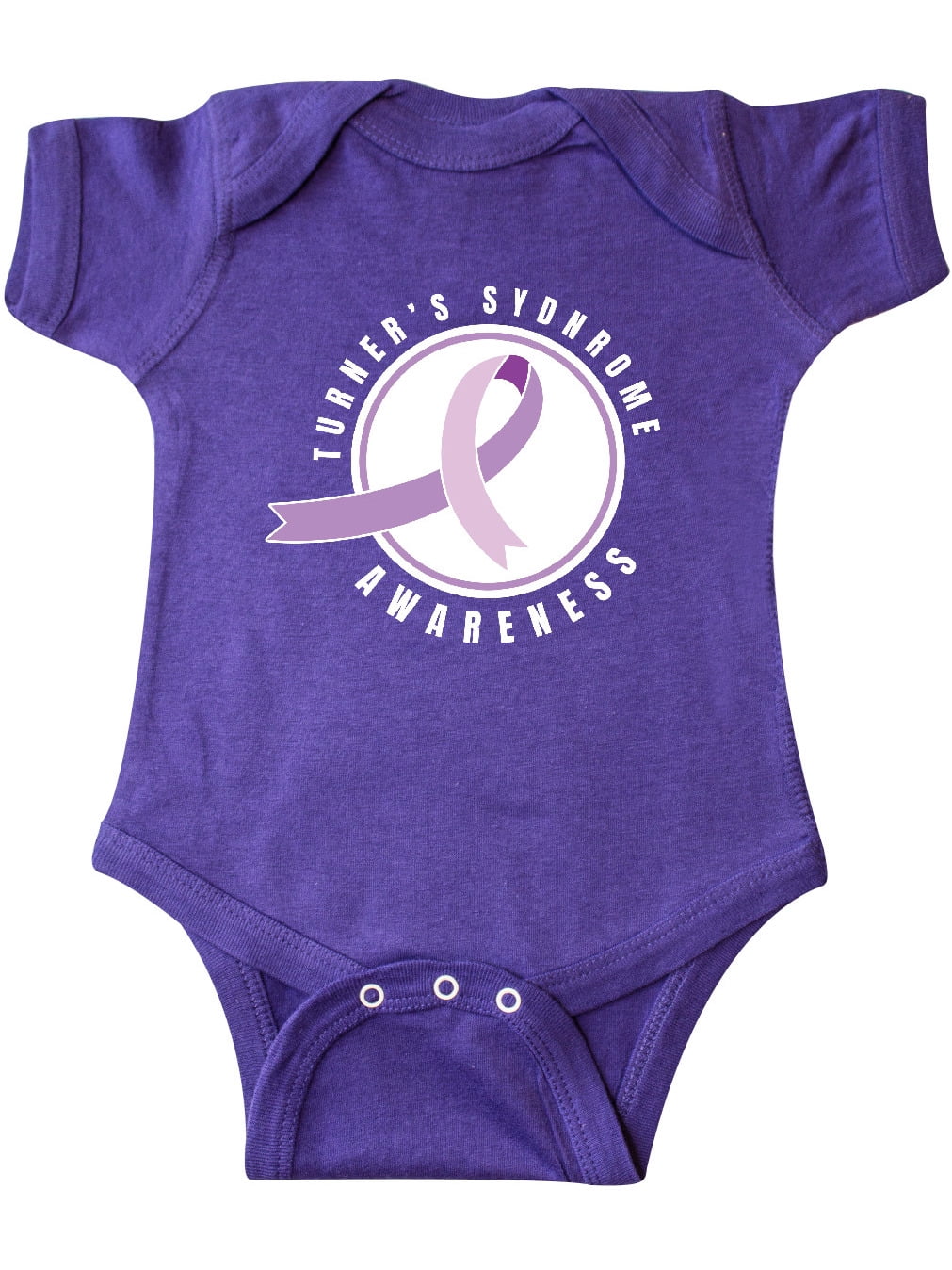 INKtastic Turners Syndrome Awareness with Purple Ribbon Badge Infant