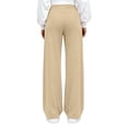 thumbnail image 6 of Ovbmpzd Ladies Yoga Pants Womens Wide-Leg Petite Khaki Leggings Casual Long High Waist Leggings,S, 6 of 6
