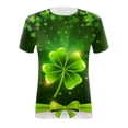thumbnail image 4 of TSADFHJI T-Shirts de Noël pour Femmes, Mode, Col Rond, Manches Courtes, Imprimé Amour, TG Vert, 4 of 4