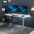 thumbnail image 2 of VIVO Electric 60" x 30" Desk, Full Pad, White Hidden Cable Tabletop, Gray Frame, 2 of 8