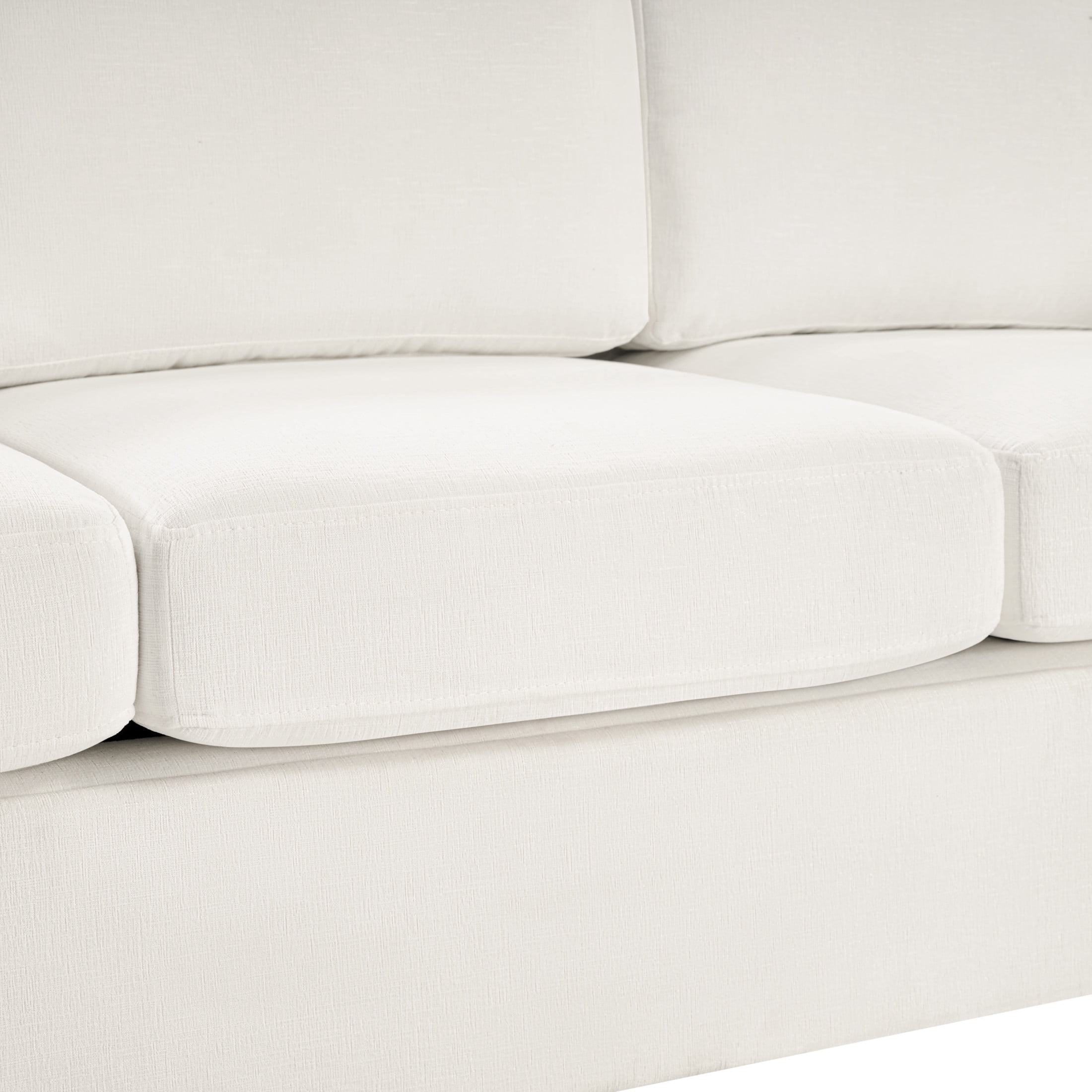 Christopher Knight Home 84.7" Modern Chenille Sofa Couch with Curved Backrest, 3 Seats, Beige