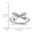 thumbnail image 3 of Real 14kt White Gold Polished .02ct. Diamond Bow Ring Mounting Size: 6; for Adults and Teens; for Women and Men, 3 of 3