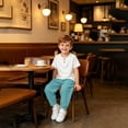 thumbnail image 5 of CHEEREAM Summer Sets For Kids Jogger Pants and Short Sleeve Button Crew Neck Shirt Boys Leisure Active Beach 2-Piece Outfits, 5 of 6
