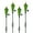 Green, variant on Westcharm 4 Pack 60 Inch Glass Garden Torch Light with Swirling Metal Ground Pole - Burning Citronella Torch Fuel | Outdoor Lighting for Party Patio Pathway Garden Décor - Green