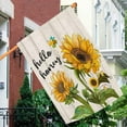 thumbnail image 5 of Wood Sunflower Garden Flag 28x40 Inch Double Sided Animal Bee King House Flag Sunflowers Floral Large Flag Burlap Decor for Outdoor Yard Hello Honey Farmhouse Outside Flags Garden Banner (Honey), 5 of 5