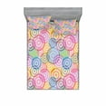 thumbnail image 2 of Modern Bedding Set with Sheet & Covers, Geometric Circles Rounds in Vivid Colors Retro Design with Abstract Background Print, Printed Bedroom Decor 2 Shams, 4 Sizes, Multicolor, by Ambesonne, 2 of 3