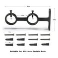thumbnail image 1 of Curtain Rod Bracket, 3Pcs Double Curtain Rod Holder, Double Rod Brackets Hooks for Living Room Bedroom Curtain Rods, 1 of 6