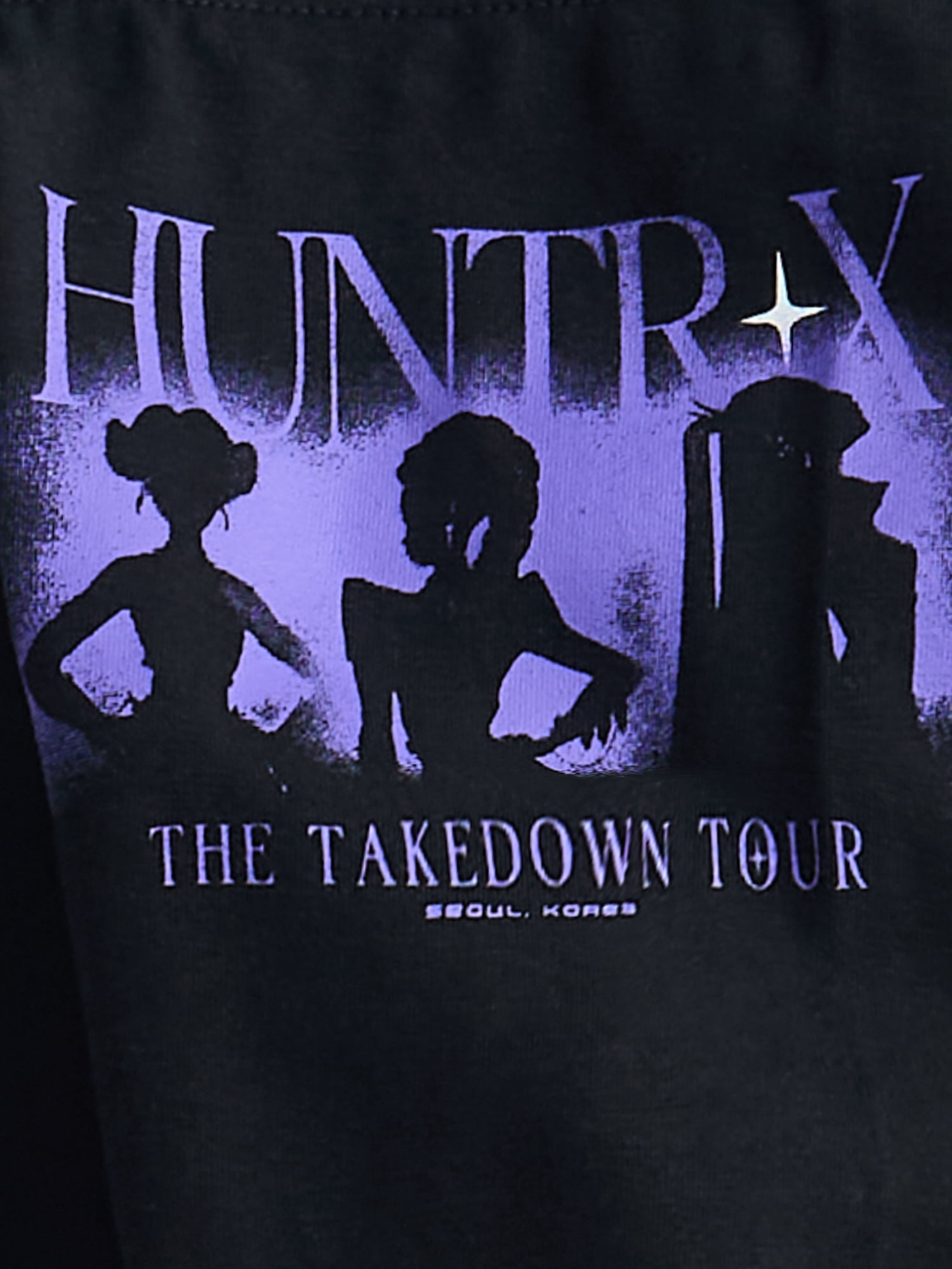 KPop Demon Hunters Girls' The Takedown Tour Graphic Leggings, Sizes 4-16