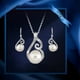 thumbnail image 5 of Silver Pearl Rhinestone Set Collar de perlas Pendientes Set de perlas de imitación de boda de cristal collar de novia Pendientes de regalo para las mujeres, 5 of 8