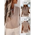 thumbnail image 6 of SLADYGLO Women Sleek Sleeveless V-Neck Modern and Professional Blouse, 6 of 6