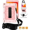 thumbnail image 4 of Mignova for iPad 10.2 Case,(7th/8th/9th Gen) with Pencil Holder,Rotatable Stand Adjustable Shoulder Strap Full-Body Shockproof Rugged Cover for iPad 10.2 inch 2019/2020/2021 Released(Rose Gold), 4 of 7
