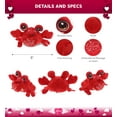 thumbnail image 5 of DolliBu I Love You Baby Soft Plush Red Crab Cute Stuffed Animal with Red Heart and with Name Personalization for Valentine Anniversary Romantic Date Boyfriend or Girlfriend Gift 5 5, 5 of 6