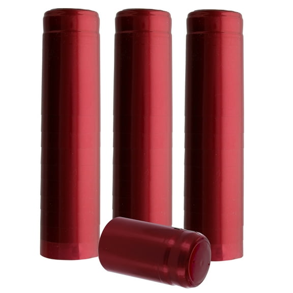 1 X Metallic Ruby Red PVC Shrink Capsules-30 Per Bag