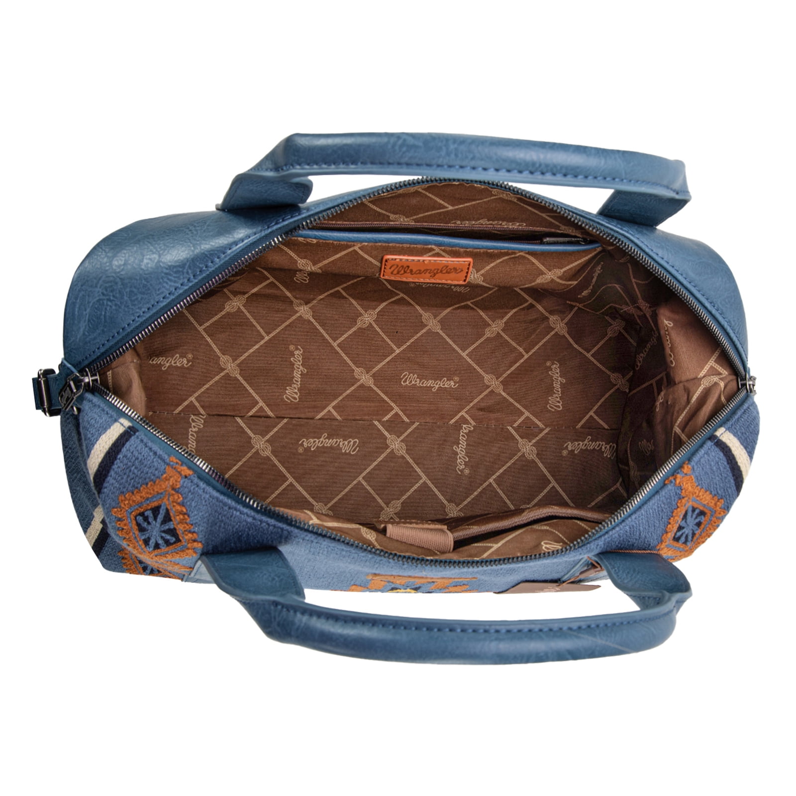 Wrangler Duffel Bag for Women Large Travel Weekender Bag Designer Tapestry Carry On Bags, Tapestry-Jean