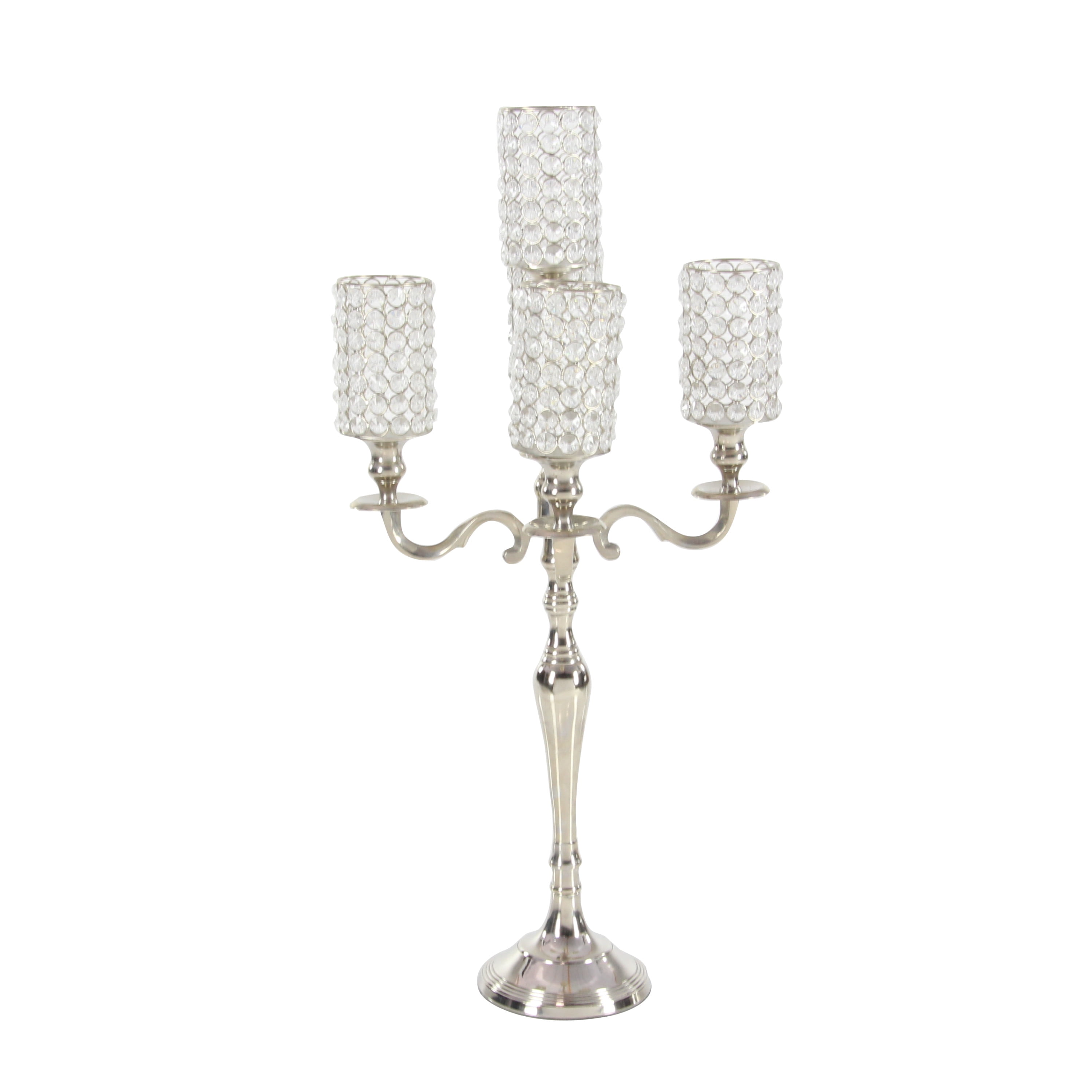 DecMode 5 Holder Silver Aluminum Candelabra