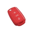 thumbnail image 2 of Funda de silicona para mando a distancia inteligente, funda protectora a prueba de golpes, se adapta perfectamente a la funda para mando a distancia, Rojo shamjiam Caso de la cubierta clave, 2 of 8