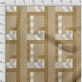 thumbnail image 4 of oneOone Cotton Poplin Light Brown Fabric Block Dress Material Fabric Print Fabric By The Yard 42 Inch Wide, 4 of 5