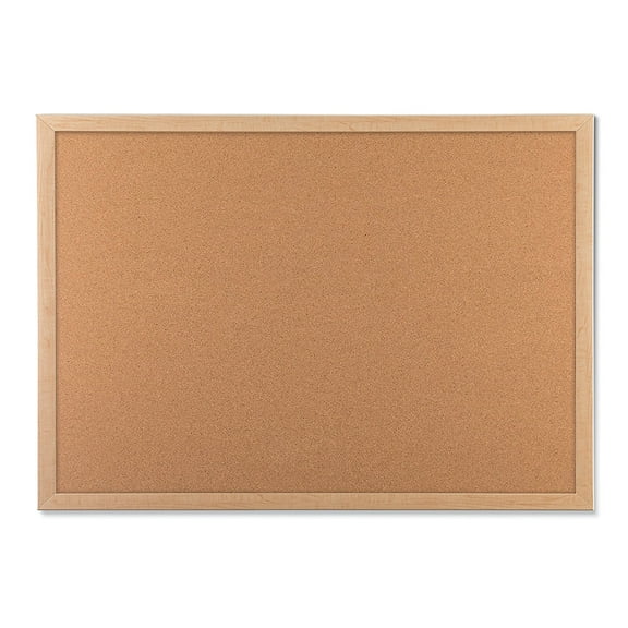 U Brands Cork Bulletin Board, 17" x 23", Birch Pattern MDF Frame,  Hanging Pin Board, Decorative, 2025U