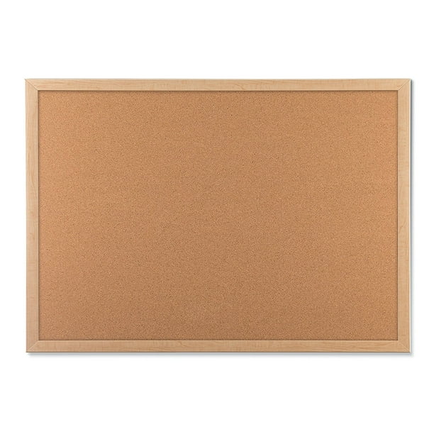 U Brands Cork Bulletin Board, 24" x 18", Birch Frame, 2025U