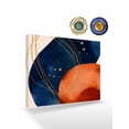 thumbnail image 2 of Navy Blue Burnt Orange Wall Art for Living Room,Canvas Picture Wall Decor for Bathroom Bedroom,Boho Artwork Geometric Modern Painting Artwork for Office Kitchen Hallway Dining Room Home Decor 16"x20", 2 of 8