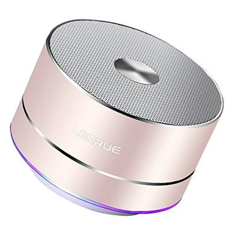 a2 lenrue portable wireless bluetooth speaker with built-in-mic,handsfree call,aux line,tf card,hd sound and bass for iphone ipad android smartphone and more(rose