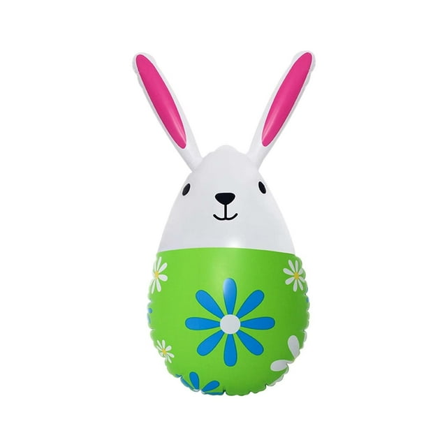 Easter Inflatable Bunny Rabbit With Colorful Eggs Holiday Blow Up For Indoor Outdoor Garden Yard Porch Party 155cm Inflatable Pool Solstice Inflatable Dock Lifeguard Inflatable Inflatable Blower 950w