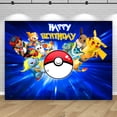 thumbnail image 5 of Fondo de Pokémon para fiesta de cumpleaños de niño, fotografía de mascota, elfo, Pikachu, pancarta para baby shower, decoración, póster, accesorios, 5 of 5