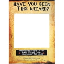 Harry Potter Wanted Wizard Photo Prop Board - Vintage and Aged Halloween Cosplay Theme Party Interactive Decoration