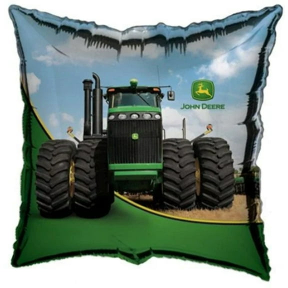 18" JOHN DEERE TRACTOR Square Balloon  Party Supplies Decorations Foil Mylar Balloon