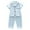 Light Blue, variant on Binhe Elastic Waist Pajama Set for Toddler Kids Baby Boys Girls Satin Short Sleeve Button Down Shirt Tops Long Pants Silk Pajamas Sleepwear Outfits Loungewear Set