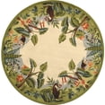 thumbnail image 2 of Safavieh Chelsea Deloris Bordered Wool Area Rug, Beige/Green, 5'6" x 5'6" Round, 2 of 11