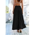 thumbnail image 4 of Bsubseach Fashion Women Wide Leg Slit Swim Cover Up Palazzo Beach Pants, 4 of 6