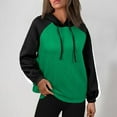 thumbnail image 6 of NOLDARES Hoodies for Women Fashion Drawstring Pullover Casual Long Sleeve Sweatshirts Tops with Pockets(Green,XL), 6 of 8