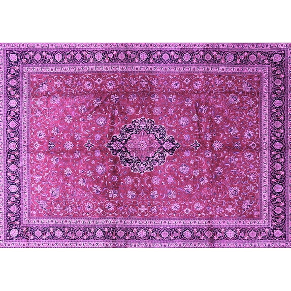 Ahgly Company Indoor Rectangle Persian Purple Traditional Area Rugs, 7' x 10'