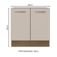 thumbnail image 2 of Mueble de Cocina 80 x 60 cm 2 Puertas (Sin Tablero) Agata Madesa MC, 2 of 5