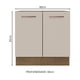 thumbnail image 2 of Mueble de Cocina 80 x 60 cm 2 Puertas (Sin Tablero) Agata Madesa MC, 2 of 5