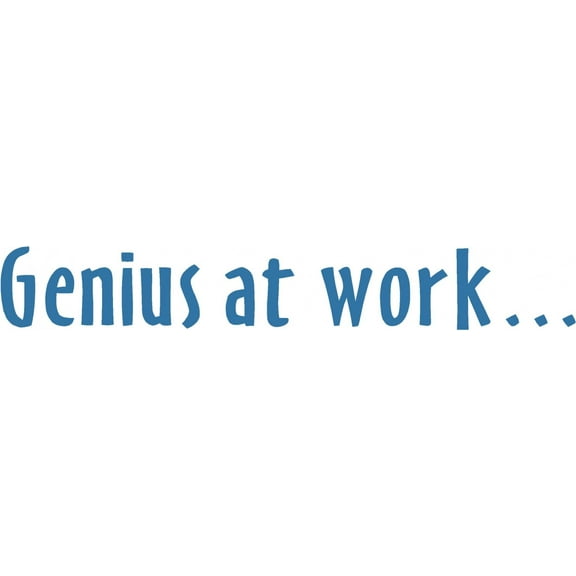 Custom Wall Decal Genius At Work Picture Art Living Room Home Decor Sticker - Vinyl Wall Decal - Size : 6 X 36 Inches