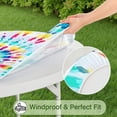 thumbnail image 5 of Colorful Tie Dye Pattern Round Fitted Tablecloth with Elastic Edge,Dining Table Cover Waterproof,Outdoor Round Tablecloth for Camping,Dining,Indoor and Outdoor, 5 of 7