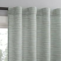 No. 918 Laurel Space Dyed Textured Semi-Sheer Back Tab Curtain Panel, 40"W X 84"L, Sage Green
