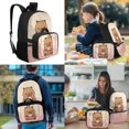 thumbnail image 2 of Yspwyqan Girls Backpack Set, Ice Cream Drip Capybara Backpack and Lunchbox Set with Water Bottle Bag, Large Capacity Trendy Front Pocket Bags for Elementary Back to School, 2 of 7