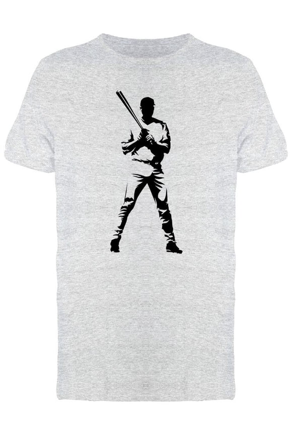 Player Standing With Bat T-Shirt Men -Image by Shutterstock, Male x-Large