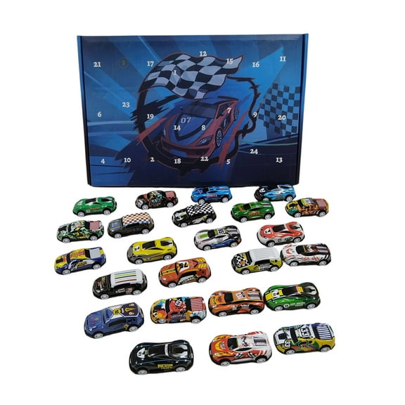Countdown Christmas Calendar 2025: Car-Themed Pull-Back Toys for 24 Days Engaging Gift for Children’s Holiday Adventures