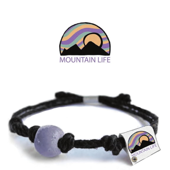 Mountain Life Earth Bands Bracelet | Eco Friendly | Natural Hemp | Vegan Boho | Custom Jewelry | Handmade w/ Earth & Sand