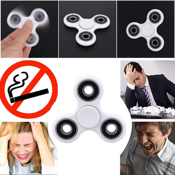 Spinner Hand Finger Spinners Fidget Toy EDC Ansiedad Alivio del estrés Blanco JShteea El nuevo